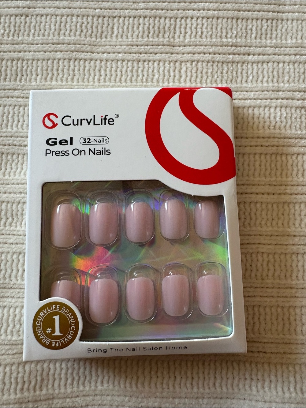 Curvlife Gel Press-On Nails in Light Pink